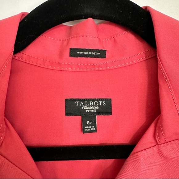 Talbots Women's Office Wear Button Down Shirt in Dusty Rose Pink sz 8P - Picture 5 of 9